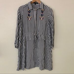 Button Down Striped Dress